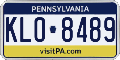 PA license plate KLO8489