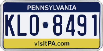 PA license plate KLO8491