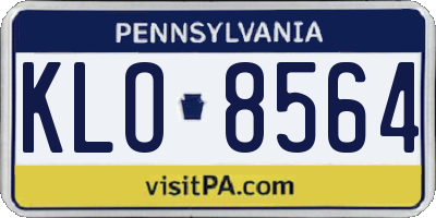 PA license plate KLO8564