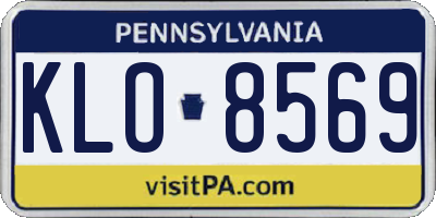PA license plate KLO8569