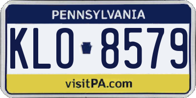PA license plate KLO8579