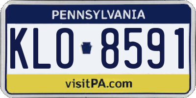 PA license plate KLO8591
