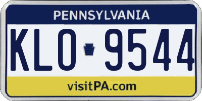 PA license plate KLO9544