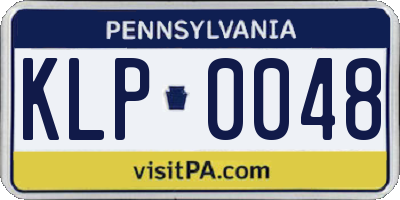 PA license plate KLP0048