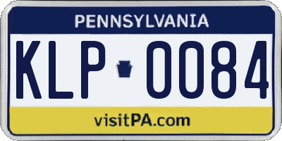 PA license plate KLP0084