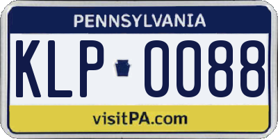 PA license plate KLP0088