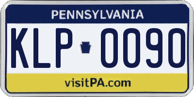 PA license plate KLP0090
