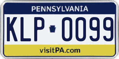 PA license plate KLP0099