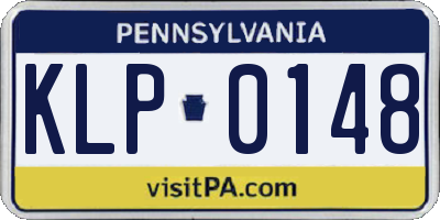 PA license plate KLP0148