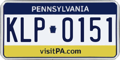 PA license plate KLP0151