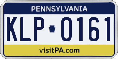 PA license plate KLP0161