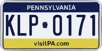 PA license plate KLP0171