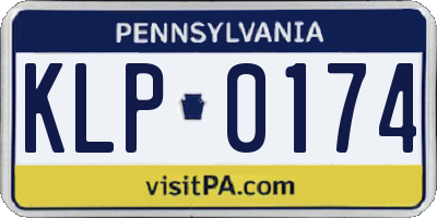 PA license plate KLP0174