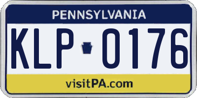 PA license plate KLP0176