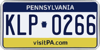 PA license plate KLP0266