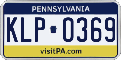 PA license plate KLP0369