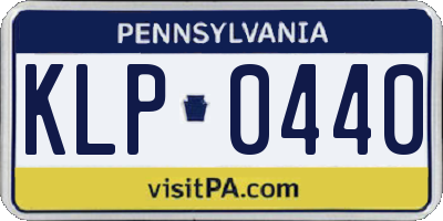 PA license plate KLP0440