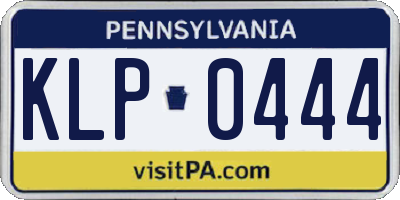 PA license plate KLP0444