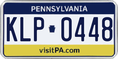 PA license plate KLP0448