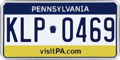PA license plate KLP0469