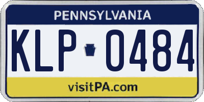 PA license plate KLP0484