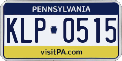 PA license plate KLP0515