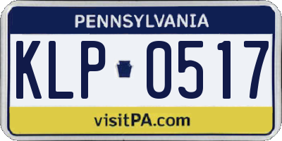 PA license plate KLP0517