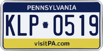 PA license plate KLP0519