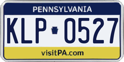 PA license plate KLP0527