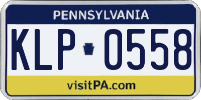 PA license plate KLP0558