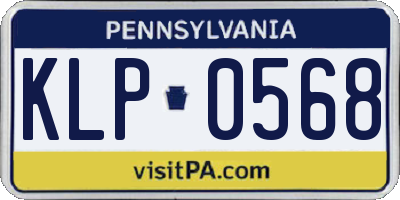 PA license plate KLP0568