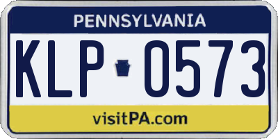 PA license plate KLP0573