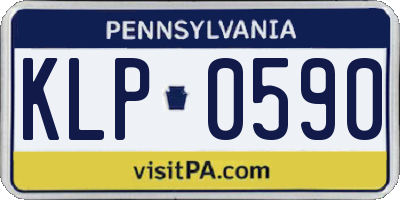 PA license plate KLP0590