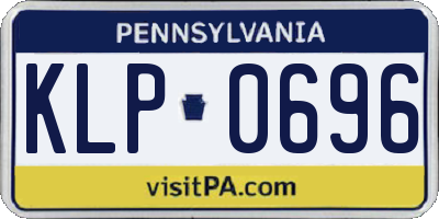 PA license plate KLP0696