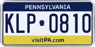 PA license plate KLP0810