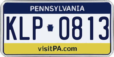 PA license plate KLP0813