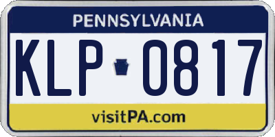PA license plate KLP0817