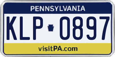PA license plate KLP0897