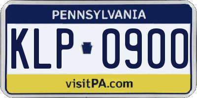 PA license plate KLP0900