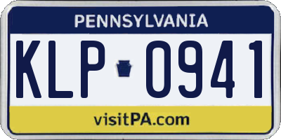 PA license plate KLP0941