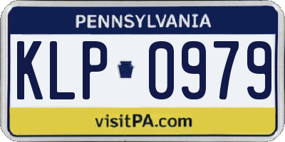 PA license plate KLP0979