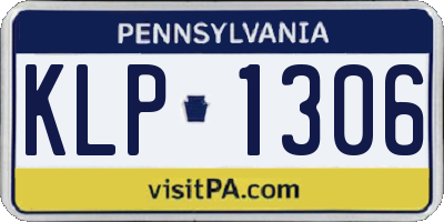 PA license plate KLP1306