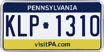 PA license plate KLP1310