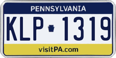 PA license plate KLP1319