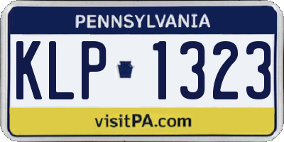 PA license plate KLP1323