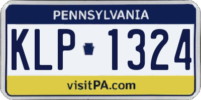 PA license plate KLP1324