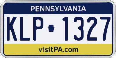 PA license plate KLP1327