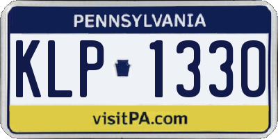 PA license plate KLP1330
