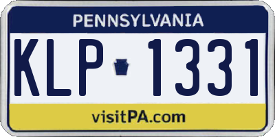PA license plate KLP1331