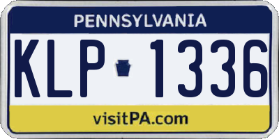 PA license plate KLP1336